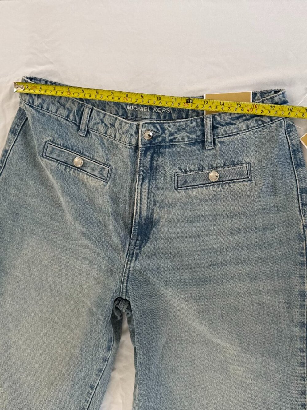 MSRP $110 - MICHAEL KORS Women's Size 16 Selma Crop Wide Leg High Rise Jeans - Picture 8 of 12